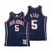 Camiseta Brooklyn Nets Jason Kidd NO 5 Retro Azul