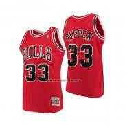 Camiseta Chicago Bulls Scottie Pippen NO 33 Mitchell & Ness 1997-98 Rojo