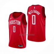 Camiseta Houston Rockets Russell Westbrook NO 0 Earned Rojo