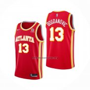 Camiseta Atlanta Hawks Bogdan Bogdanovic NO 13 Icon 2020-21 Rojo