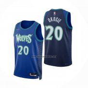 Camiseta Minnesota Timberwolves Josh Okogie NO 20 Ciudad 2021-22 Azul