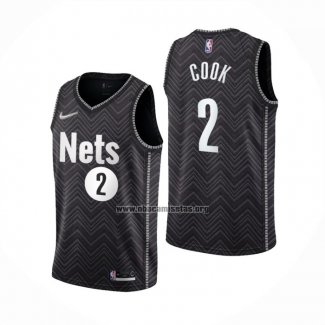 Camiseta Brooklyn Nets Tyler Cook Earned 2020-21 Negro