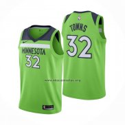 Camiseta Minnesota Timberwolves Karl-Anthony Towns NO 32 Statement Verde