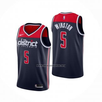 Camiseta Washington Wizards Cassius Winston NO 5 Association 2020-21 Azul