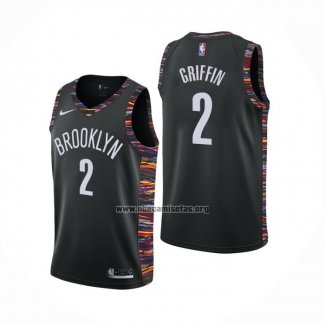 Camiseta Brooklyn Nets Blake Griffin NO 2 Ciudad Negro