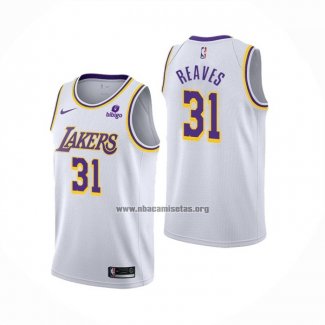 Camiseta Los Angeles Lakers Austin Reaves NO 31 Association 2021-22 Blanco