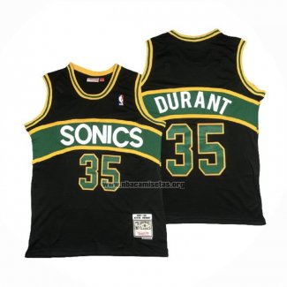 Camiseta Seattle SuperSonics Kevin Durant NO 35 Mitchell & Ness 2007-08 Negro