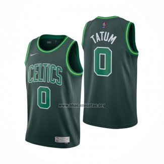 Camiseta Boston Celtics Jayson Tatum NO 0 Earned 2020-21 Verde