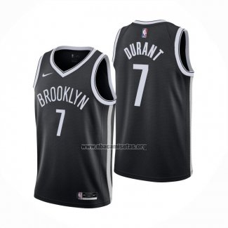 Camiseta Brooklyn Nets Kevin Durant NO 7 Icon 2020-21 Negro