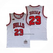 Camiseta Chicago Bulls Michael Jordan NO 23 Mitchell & Ness 1998 NBA Finals Blanco