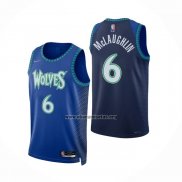 Camiseta Minnesota Timberwolves Jordan McLaughlin NO 6 Ciudad 2021-22 Azul