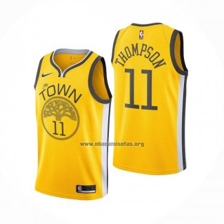 Camiseta Golden State Warriors Klay Thompson NO 11 Earned Amarillo